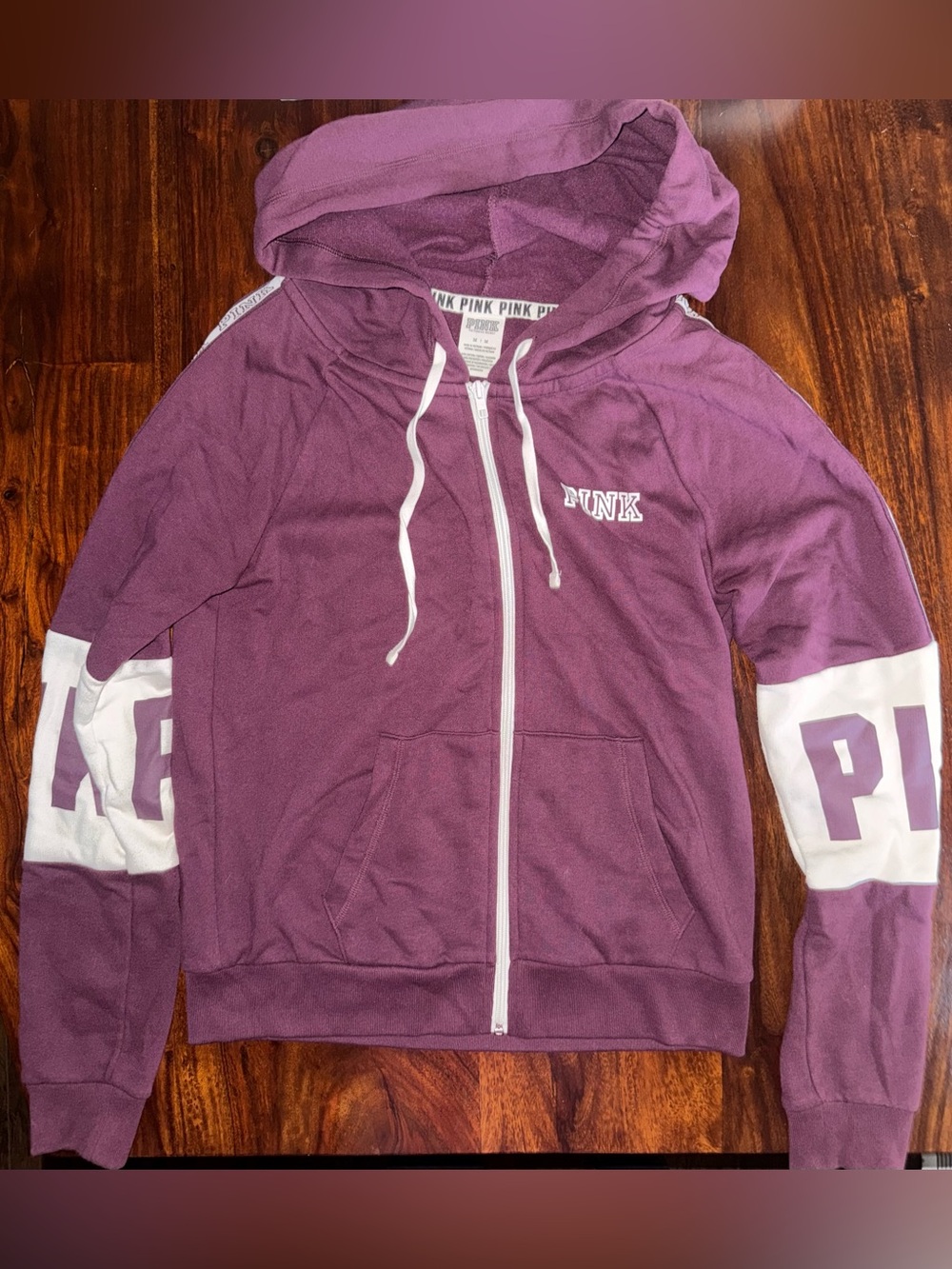 PINK Victoria's Secret Plum Full-Zip Hoodie